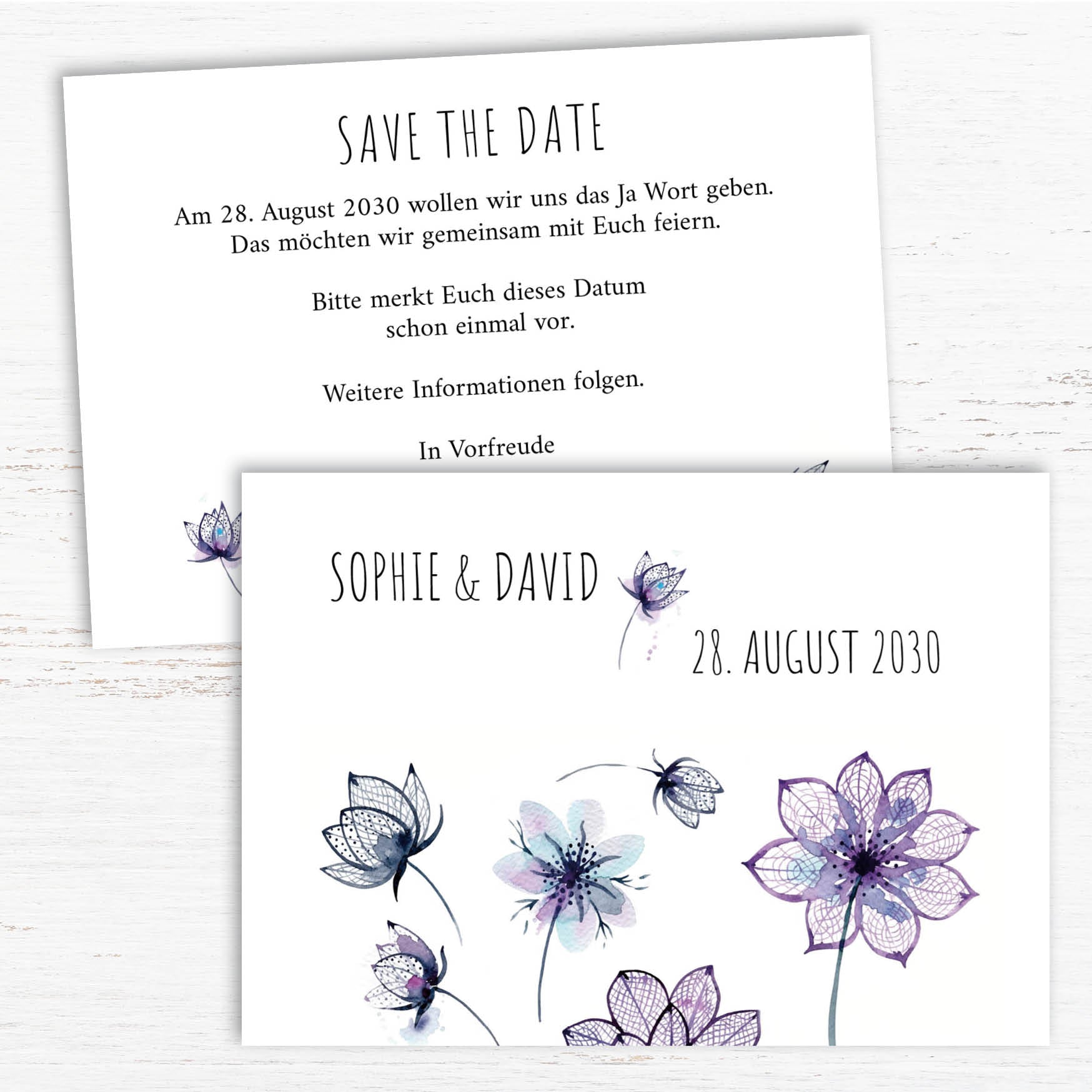 Save the Date Karten: Pastell love